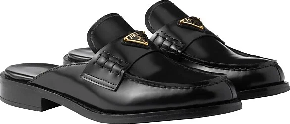 Prada Women's Brushed Leather Mules