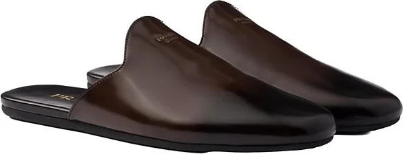 Prada Women's Brushed Leather Mules