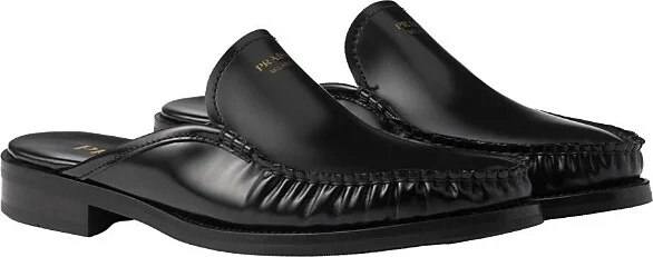 Prada Women's Brushed Leather Mules