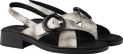 Prada Women's Brushed Leather Sandals with Buckle