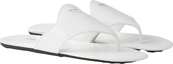 Prada Women's Brushed Leather Thong Sandals