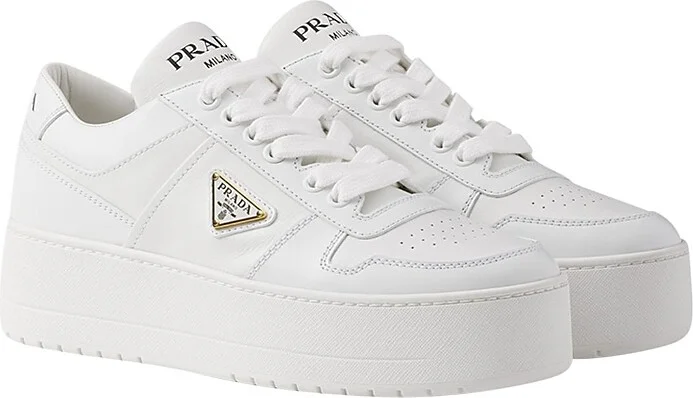 Prada Women's Downtown Bold Leather Sneakers