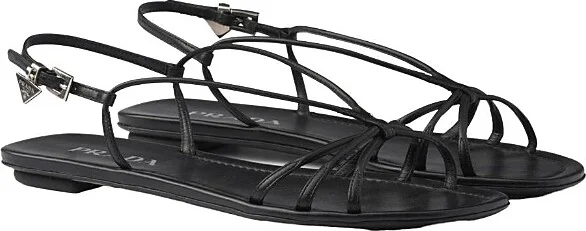 Prada Women's Flat Leather Sandals