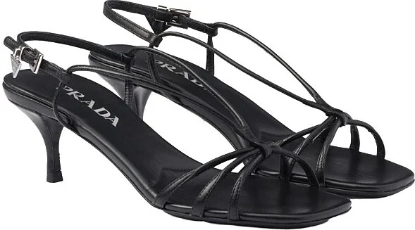 Prada Women's Heeled Leather Sandals