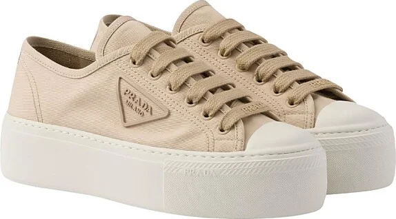 Prada Women's Laced Fabric Sneakers