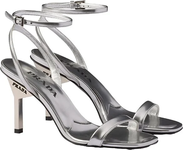 Prada Women's Metallic Leather Sandals