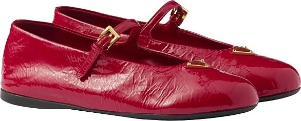 Prada Women's Naplak Patent Leather Ballerinas