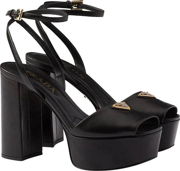 Prada Women's Nappa Leather Platform Sandals