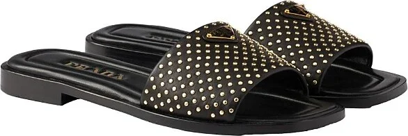 Prada Women's Nappa Leather Slides with Studs