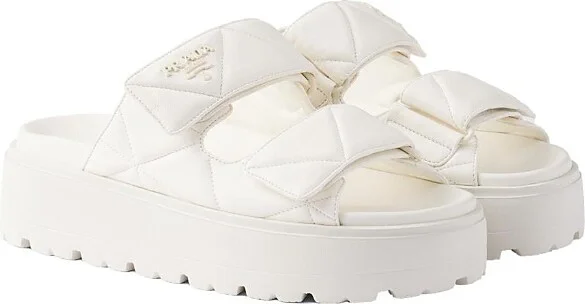 Prada Women's Padded Nappa Leather Slides