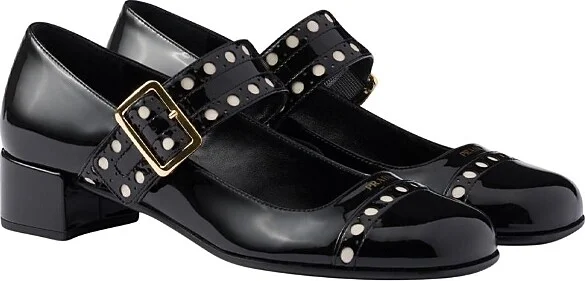 Prada Women's Patent Leather Mary Jane Pumps