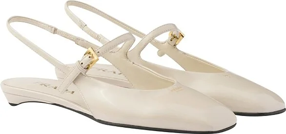 Prada Women's Patent Leather Slingback Ballerinas