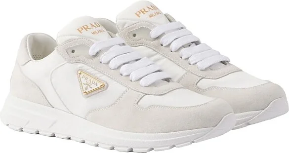 Prada Women's Prax 2.0 Re-Nylon and Suede Sneakers