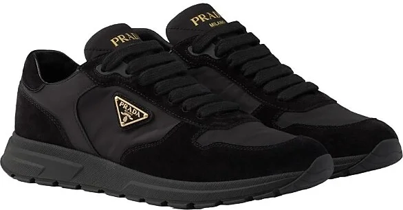 Prada Women's Prax 2.0 Re-Nylon and Suede Sneakers