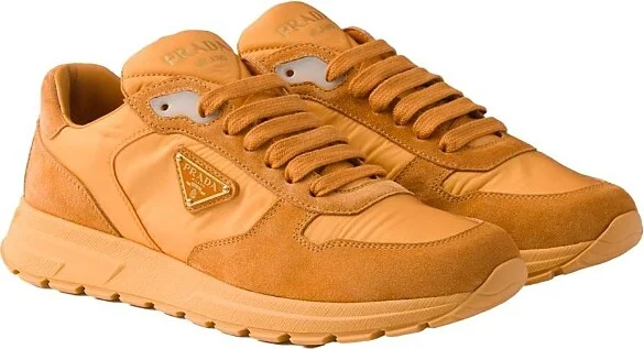 Prada Women's Prax 2.0 Re-Nylon and Suede Sneakers
