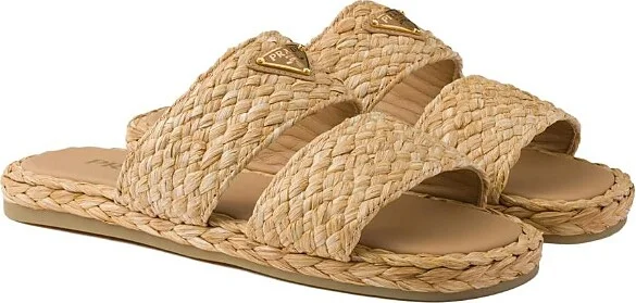 Prada Women's Raffia Slides