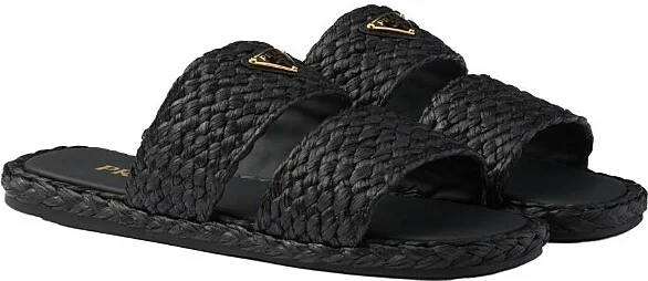 Prada Women's Raffia Slides