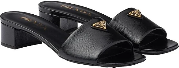 Prada Women's Saffiano Patent Leather Sandals