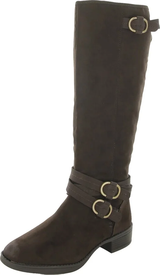 Prairie Womens Faux Suede Tall Knee-High Boots
