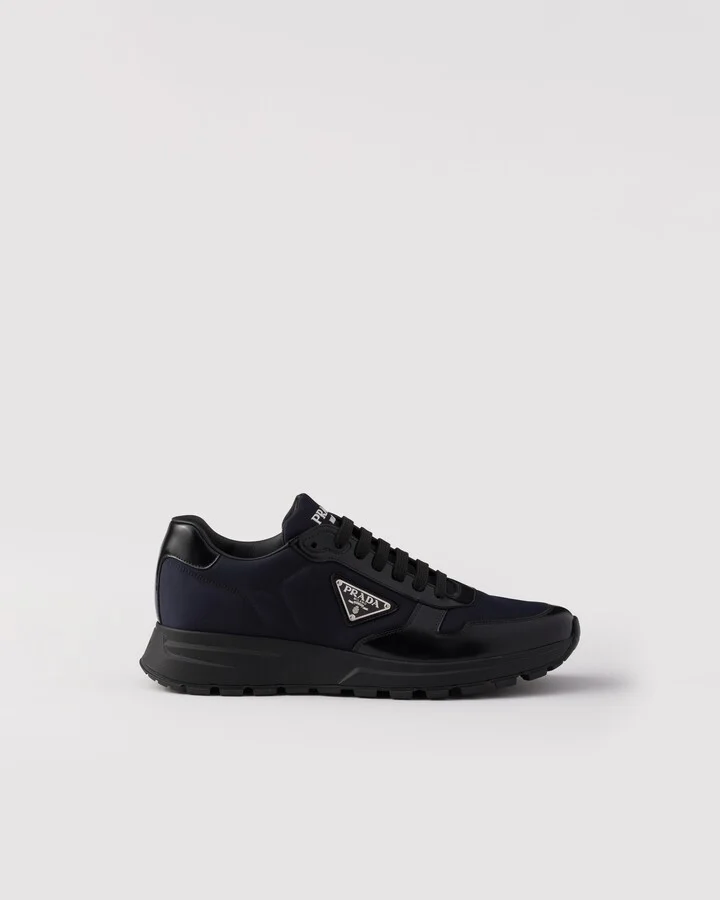 Prax 01 Re-Nylon and brushed leather sneakers - Image 2