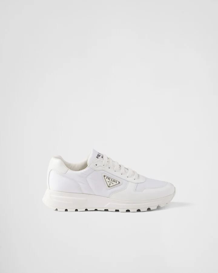 Prax 01 Re-Nylon and brushed leather sneakers - Image 2