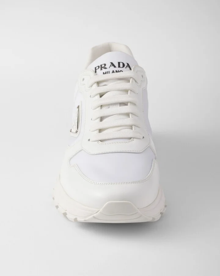Prax 01 Re-Nylon and brushed leather sneakers - Image 5