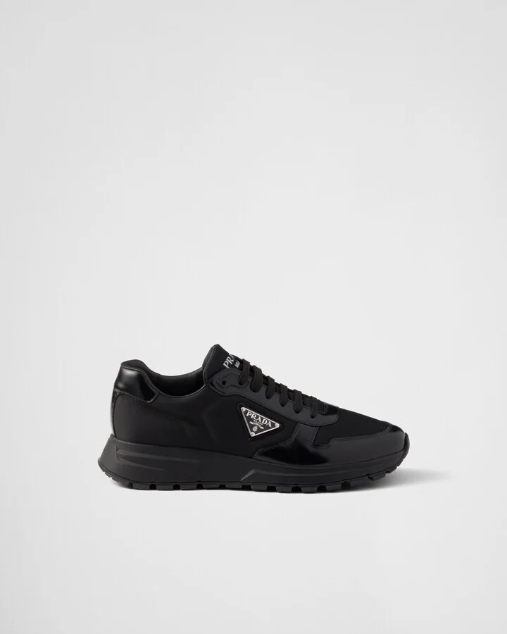 Prax 01 Re-Nylon and brushed leather sneakers - Image 2