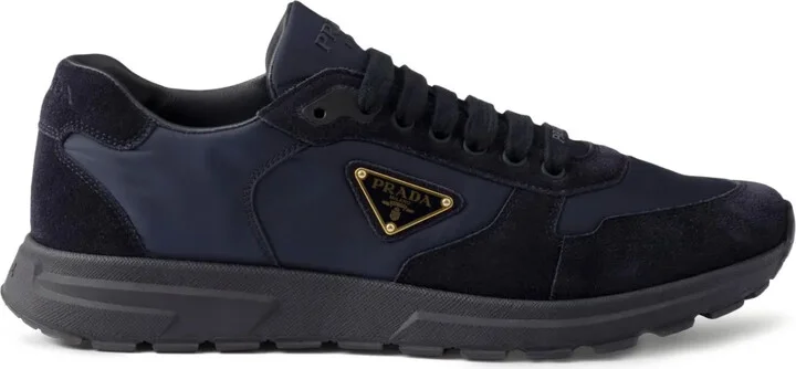 Prax 01 suede-panelled sneakers