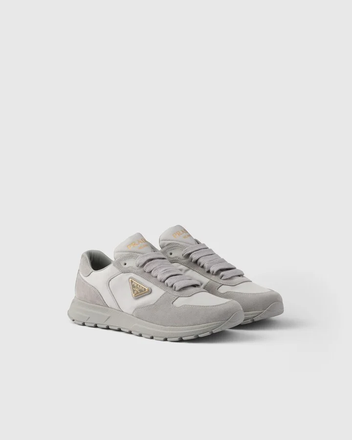 Prax 2.0 Re-Nylon and suede sneakers