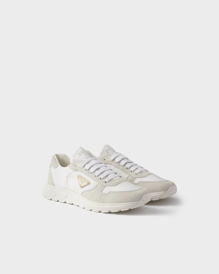 Prax 2.0 Re-Nylon and suede sneakers
