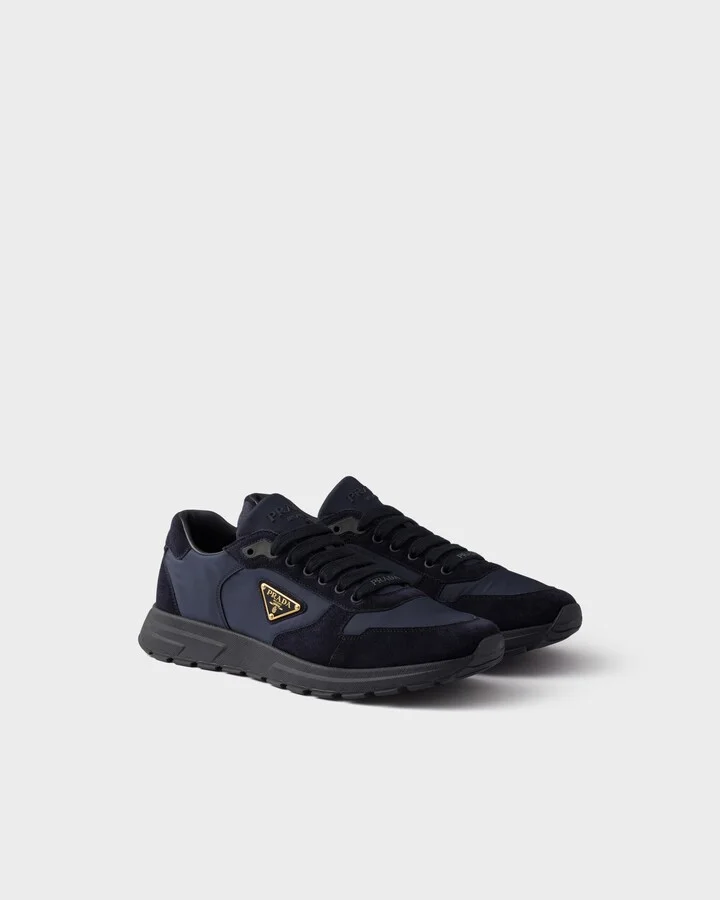 Prax 2.0 Re-Nylon and suede sneakers