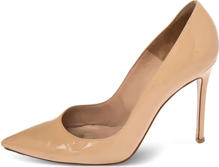 Pre-owned 100 mm leather stiletto pumps