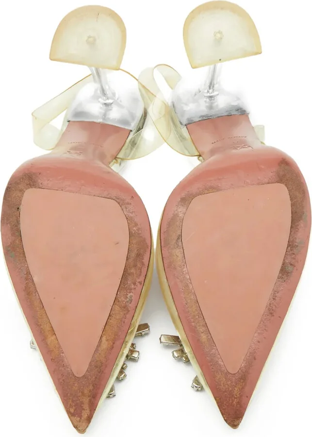 pre-owned 100mm Begum crystal-embellished pumps - Image 4