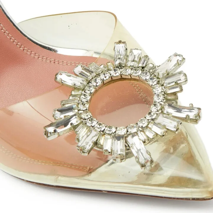 pre-owned 100mm Begum crystal-embellished pumps - Image 5