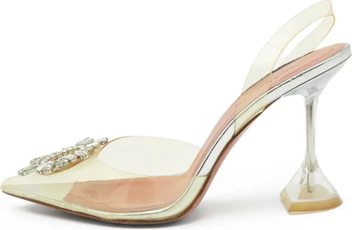 pre-owned 100mm Begum crystal-embellished pumps