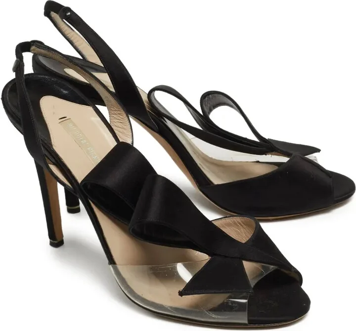 Pre-Owned 100mm Bow-Detail Sandals - Image 2