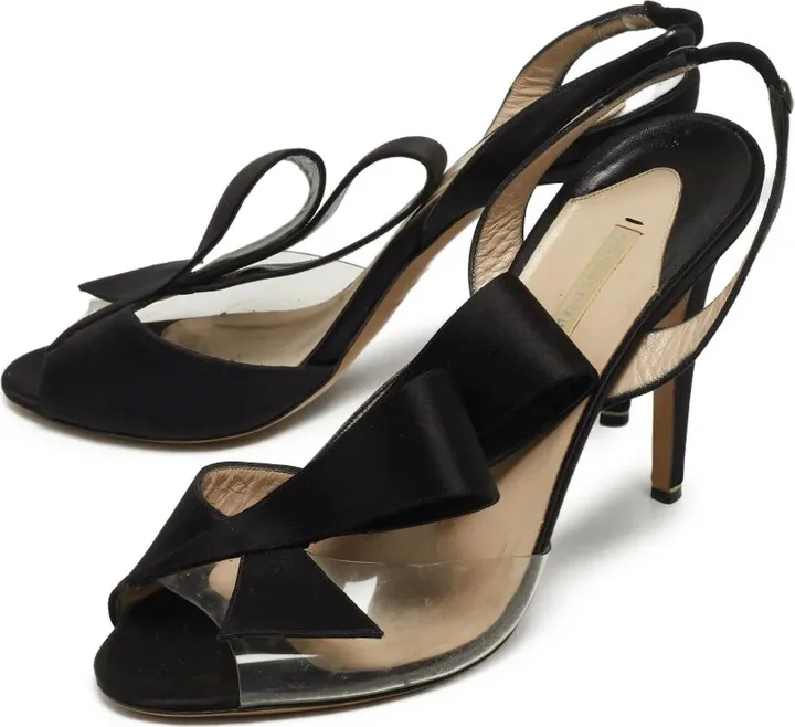 Pre-Owned 100mm Bow-Detail Sandals - Image 5