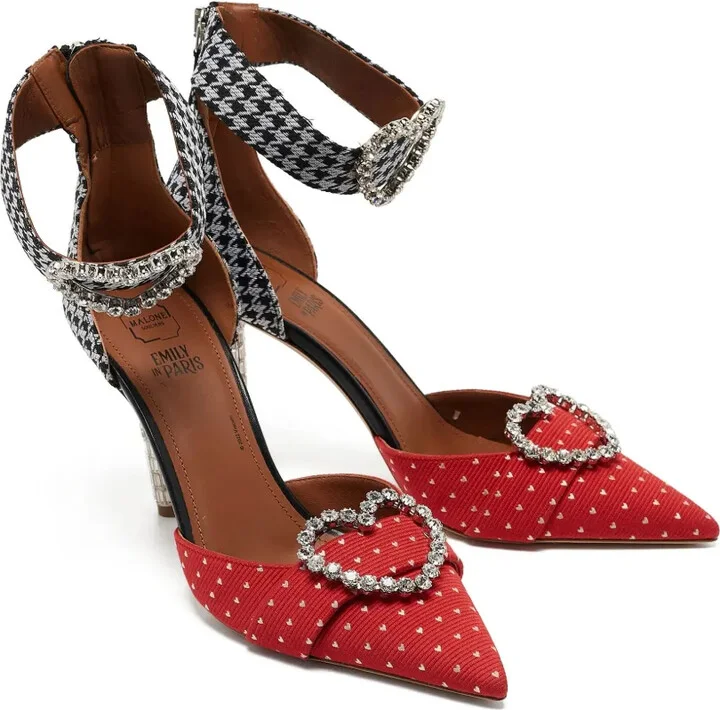 pre-owned 100mm Camille heart-buckle pumps - Image 2