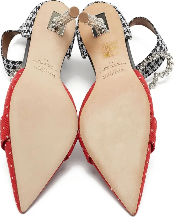 pre-owned 100mm Camille heart-buckle pumps - Image 4