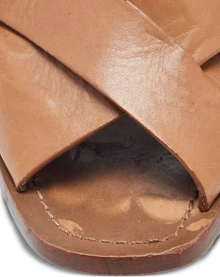 Pre-Owned 100mm Cross-Strap Block-Heel Sandals - Image 5