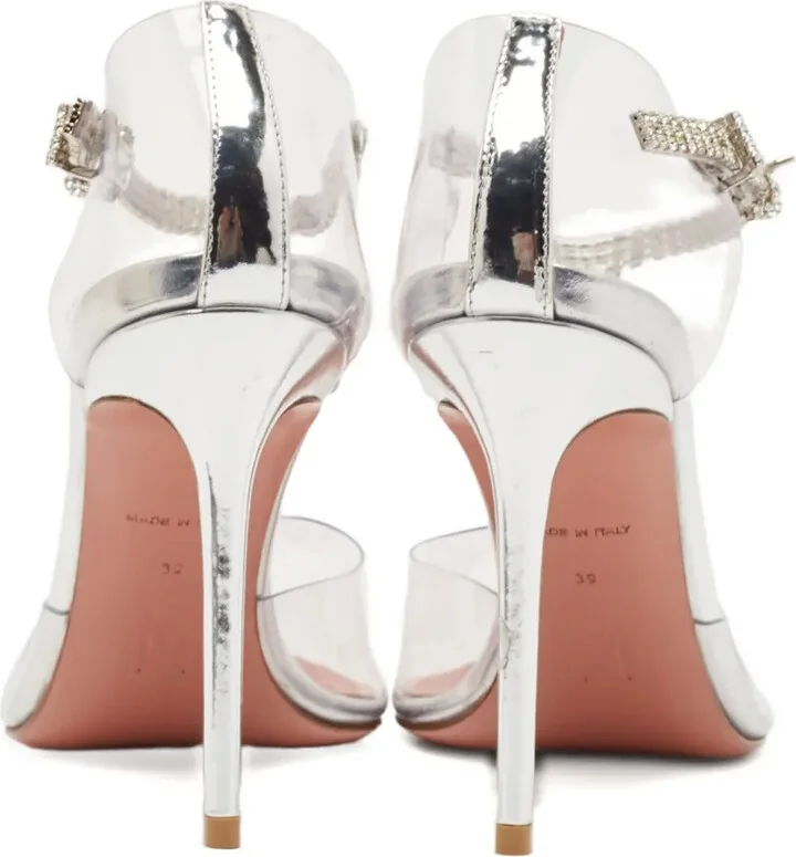 Pre-Owned 100mm Crystal-Embellished Ankle-Strap Pumps - Image 4