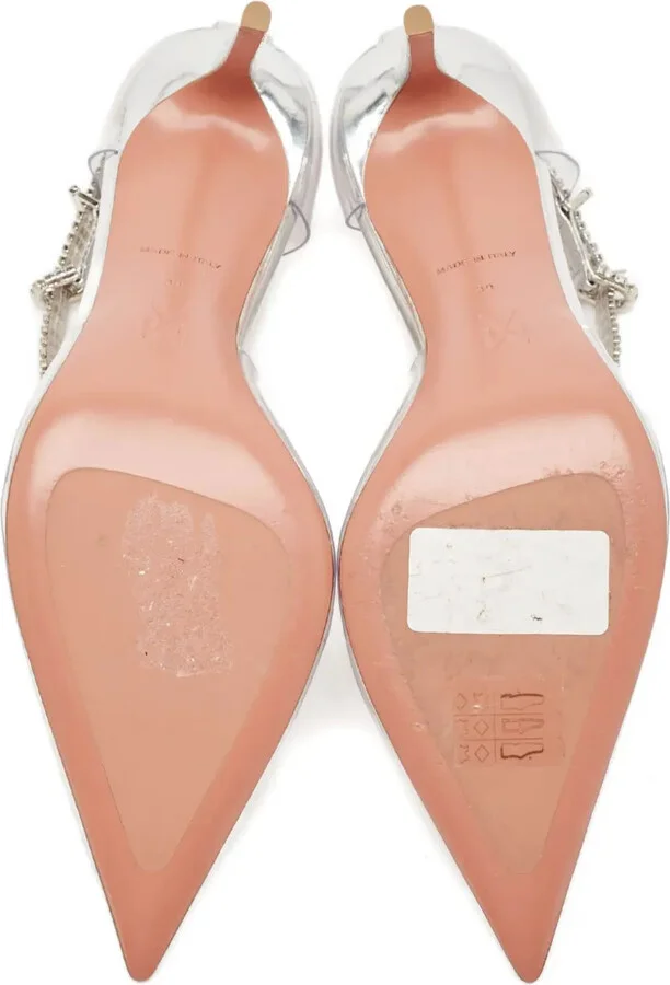 Pre-Owned 100mm Crystal-Embellished Ankle-Strap Pumps - Image 5