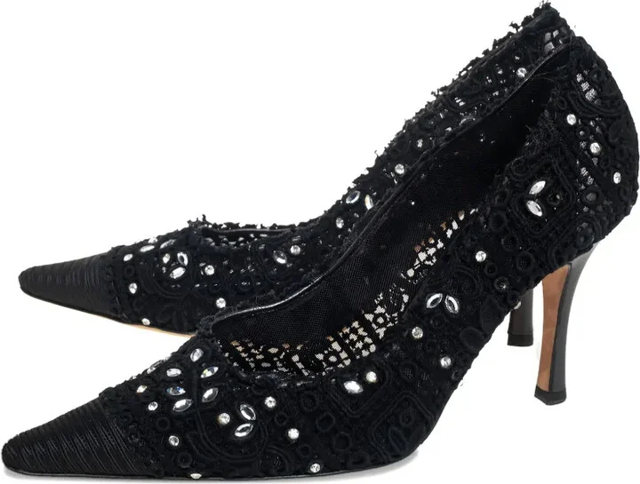 Pre-Owned 100mm Crystal-Embellished Pumps - Image 2
