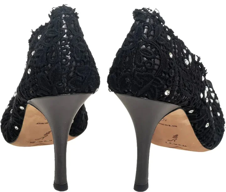 Pre-Owned 100mm Crystal-Embellished Pumps - Image 3