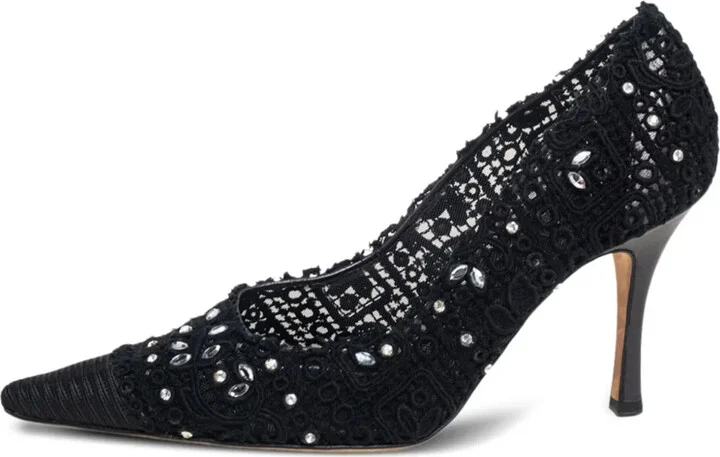 Pre-Owned 100mm Crystal-Embellished Pumps