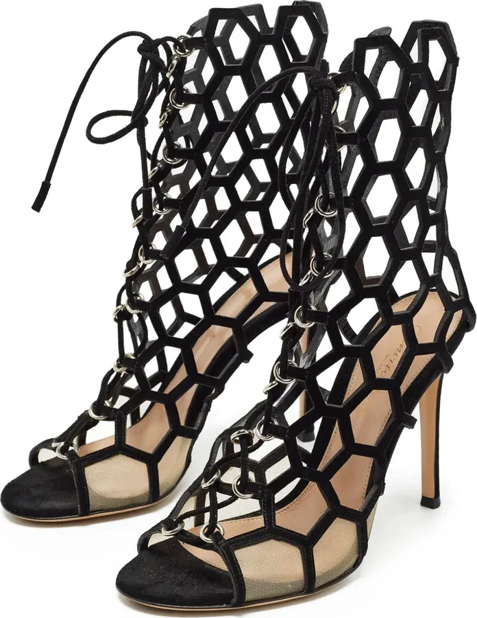Pre-Owned 100mm Cut-Out Sandals - Image 3