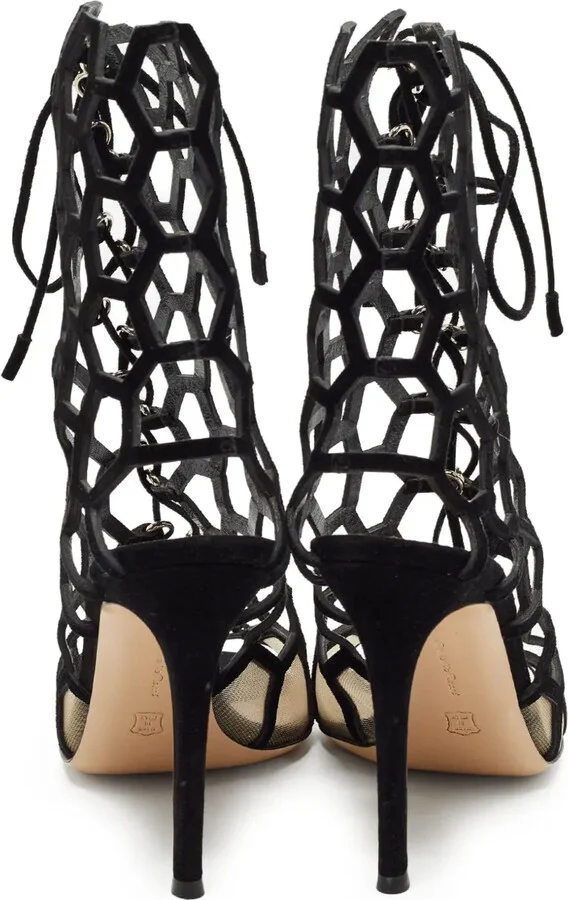 Pre-Owned 100mm Cut-Out Sandals - Image 4