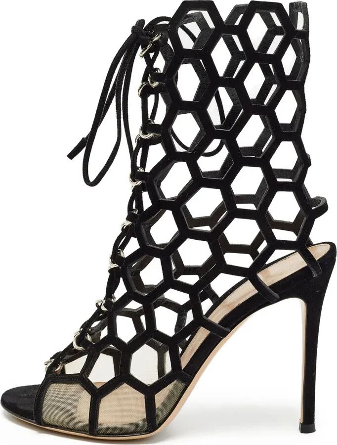 Pre-Owned 100mm Cut-Out Sandals