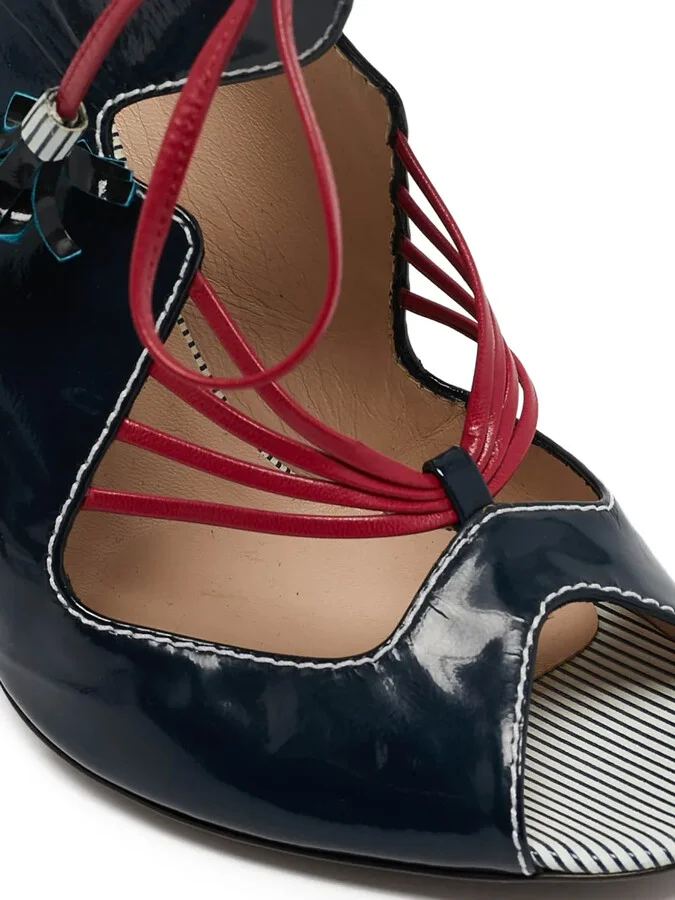 Pre-Owned 100mm Cut-Out Slingback Sandals - Image 5