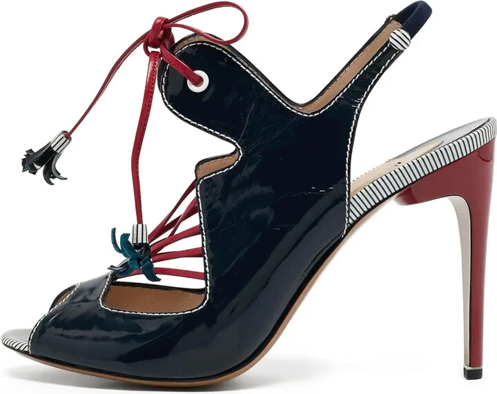 Pre-Owned 100mm Cut-Out Slingback Sandals